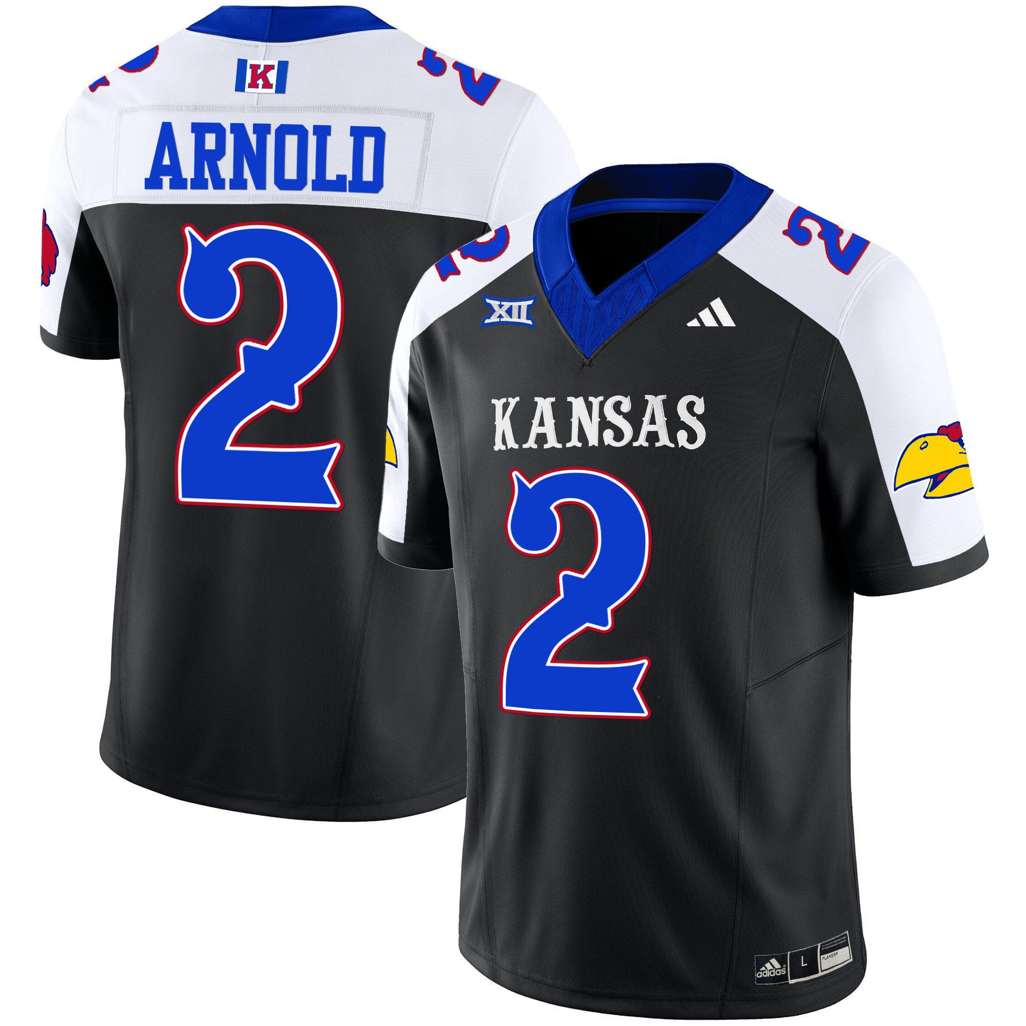 Men Kansas Jayhawks #2 Arnold Black 2024 Blackhawk Vapor Limited NCAA Jersey style 1->indianapolis colts->NFL Jersey
